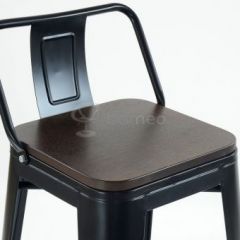 Барный стул N-238 Tolix Wood style Черный в Уфе - ufa.mebel24.online | фото 3