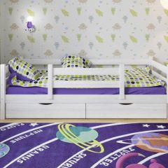Детская кровать из массива березы Соня-5 (Белый/Лак) в Уфе - ufa.mebel24.online | фото