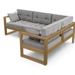 Диван угловой Д-4 Правый (Серебристо-серый/Холодный серый) в Уфе - ufa.mebel24.online | фото 2