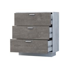 Эго К-3 Комод с 3мя ящ (бетон светлый/камень темный) цоколь в Уфе - ufa.mebel24.online | фото 2