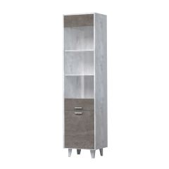 Эго ПС-1 Пенал с 2дв (бетон светлый/камень темный) на ножках в Уфе - ufa.mebel24.online | фото