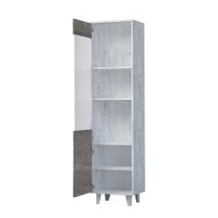 Эго ПС-1 Пенал с 2дв (бетон светлый/камень темный) на ножках в Уфе - ufa.mebel24.online | фото 2