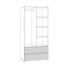 Эйп Шкаф для одежды 13.334 в Уфе - ufa.mebel24.online | фото 2