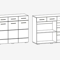 Фиеста №13 Комод глухой (Венге/Белый глянец) в Уфе - ufa.mebel24.online | фото