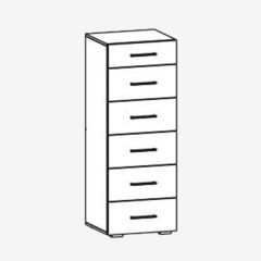 Фиеста №15 Комод с 6ю ящ (Венге/Белый глянец) в Уфе - ufa.mebel24.online | фото