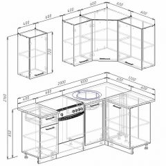 Кухонный гарнитур угловой Графика 2000х1200 (Стол. 26мм) в Уфе - ufa.mebel24.online | фото 2