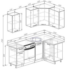 Кухонный гарнитур угловой Жемчуг 2000х1200 (Стол. 26мм) в Уфе - ufa.mebel24.online | фото 2