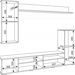 Гостиная Альфа (Белый/Белый глянец) в Уфе - ufa.mebel24.online | фото 5