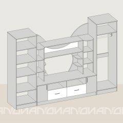 Гостиная Аллегро с 2 шкафами вариант-5 (венге/дуб белфорт) в Уфе - ufa.mebel24.online | фото 2