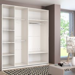 ИННЭС-5 Шкаф-купе 2-х дв. 2000 (2дв. Ф1 - бодега белая) в Уфе - ufa.mebel24.online | фото 2