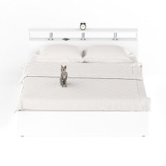 Камелия Кровать 1800, цвет белый, ШхГхВ 183,5х217х78,2 см., сп.м. 1800х2000 мм., без матраса, основание есть в Уфе - ufa.mebel24.online | фото 2
