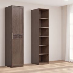 Кэт-4 Пенал 1дв глух (МДФ Венге/Экокожа Caiman коричневый) в Уфе - ufa.mebel24.online | фото