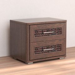 Кэт-4 Тумба 2 ящ (МДФ Венге/Экокожа Caiman коричневый) в Уфе - ufa.mebel24.online | фото