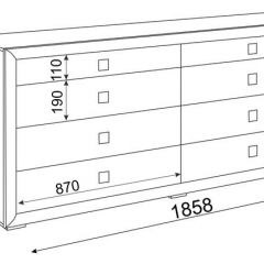 Комод большой Глэдис М27 (ЯШС/Белый) в Уфе - ufa.mebel24.online | фото 2