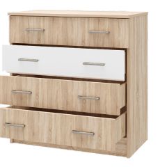 БЕАТРИС Комод К800 (Дуб Сонома светлый/Белый глянец) в Уфе - ufa.mebel24.online | фото 2
