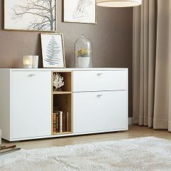 ЛАНС Комод К101 (дуб бунратти/белый) в Уфе - ufa.mebel24.online | фото