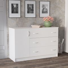 Комод Лофт (3 ящика/1 дверца) Белый в Уфе - ufa.mebel24.online | фото
