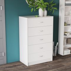 Комод Лофт 5 ящиков (Белый) в Уфе - ufa.mebel24.online | фото