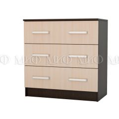 БАСЯ Комод с 3-мя ящиками (Дуб беленый/Венге) в Уфе - ufa.mebel24.online | фото