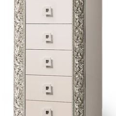 Комод (узкий) Тиффани Premium слоновая кость/серебро (ТФКМ-2(П) в Уфе - ufa.mebel24.online | фото