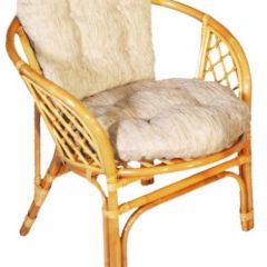 Кресло Багама, подушки светлые обычные шенил (Мёд) в Уфе - ufa.mebel24.online | фото