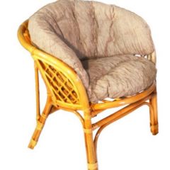 Кресло Багама, подушки светлые полные шенил (Мёд) в Уфе - ufa.mebel24.online | фото