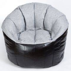 Кресло бескаркасное Релакс Люкс (Серый/Черный) в Уфе - ufa.mebel24.online | фото