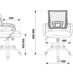 Кресло Бюрократ CH-695N/SL/DG/TW-11 темно-серый TW-04 черный TW-11 в Уфе - ufa.mebel24.online | фото 4