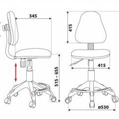 Кресло детское Бюрократ KD-4-F/PENCIL-GN зеленый карандаши в Уфе - ufa.mebel24.online | фото 3