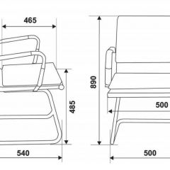 Кресло для посетителя Бюрократ CH-993-Low-V/blue синий в Уфе - ufa.mebel24.online | фото 3