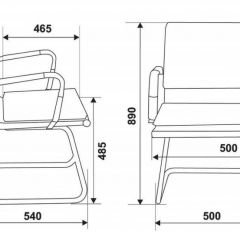 Кресло для посетителя Бюрократ CH-993-Low-V/Brown коричневый в Уфе - ufa.mebel24.online | фото 3