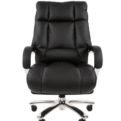 Кресло для руководителя CHAIRMAN 405 (Кожа) Черное в Уфе - ufa.mebel24.online | фото 1