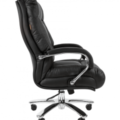 Кресло для руководителя CHAIRMAN 405 (Кожа) Черное в Уфе - ufa.mebel24.online | фото 3