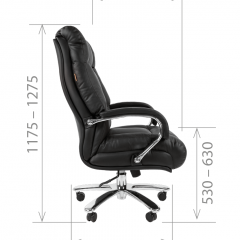 Кресло для руководителя CHAIRMAN 405 (Кожа) Черное в Уфе - ufa.mebel24.online | фото 5