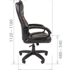 Кресло для руководителя  CHAIRMAN 432 (Экокожа черная) в Уфе - ufa.mebel24.online | фото 5