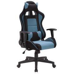 Кресло компьютерное BRABIX "GT Racer GM-100" (черное/голубое) 531818 в Уфе - ufa.mebel24.online | фото 1