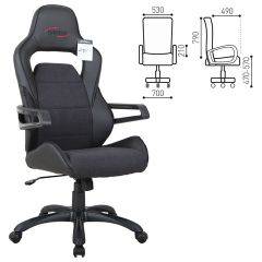Кресло компьютерное BRABIX Nitro GM-001 (ткань/экокожа) черное (531817) в Уфе - ufa.mebel24.online | фото 3