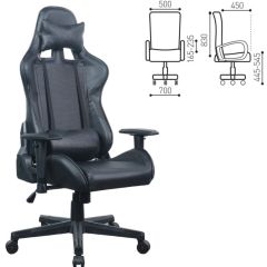 Кресло компьютерное BRABIX "GT Carbon GM-115" (две подушки, экокожа, черное) 531932 в Уфе - ufa.mebel24.online | фото 5