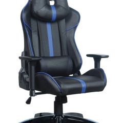 Кресло компьютерное BRABIX "GT Carbon GM-120" (черное/синее) 531930 в Уфе - ufa.mebel24.online | фото