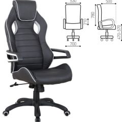 Кресло компьютерное BRABIX "Techno Pro GM-003" (черное/серое, вставки серые) 531814 в Уфе - ufa.mebel24.online | фото 2