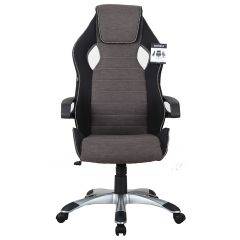 Кресло компьютерное BRABIX Techno GM-002 (ткань) черное/серое, вставки белые (531815) в Уфе - ufa.mebel24.online | фото 3