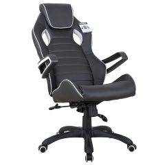Кресло компьютерное BRABIX Techno Pro GM-003 (экокожа черное/серое, вставки серые) 531814 в Уфе - ufa.mebel24.online | фото 4