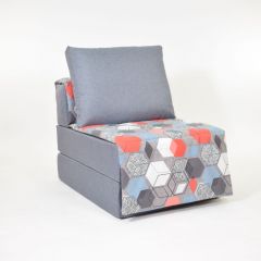 Кресло-кровать бескаркасное Харви (серый-геометрия слейт) в Уфе - ufa.mebel24.online | фото