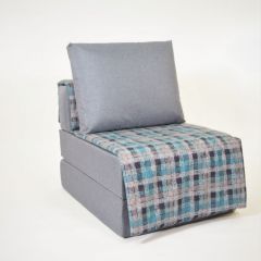 Кресло-кровать бескаркасное Харви (серый-квадро азур) в Уфе - ufa.mebel24.online | фото