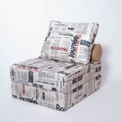 Кресло-кровать-пуф бескаркасное Прайм (Газета) в Уфе - ufa.mebel24.online | фото 1