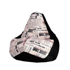 Кресло-мешок XL Газета-Black в Уфе - ufa.mebel24.online | фото