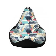 Кресло-мешок XL Snow Aqua-Black в Уфе - ufa.mebel24.online | фото