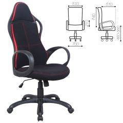 Кресло офисное BRABIX PREMIUM "Force EX-516" (ткань черное/вставки красные) 531571 в Уфе - ufa.mebel24.online | фото 1