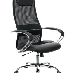 Кресло офисное BRABIX PREMIUM "Stalker EX-608 CH" (хром, ткань-сетка/кожзам, черное) 532091 в Уфе - ufa.mebel24.online | фото