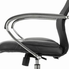 Кресло офисное BRABIX PREMIUM "Stalker EX-608 CH" (хром, ткань-сетка/кожзам, черное) 532091 в Уфе - ufa.mebel24.online | фото 4
